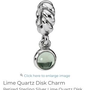 Pandora Lime Quartz Dangle Charm